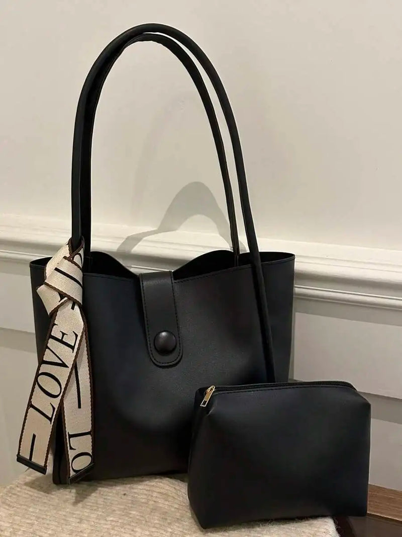 Lightweight Crocodile Embossed Tote Bag With Zipper Coin Purse For Women Business Casual Use-8