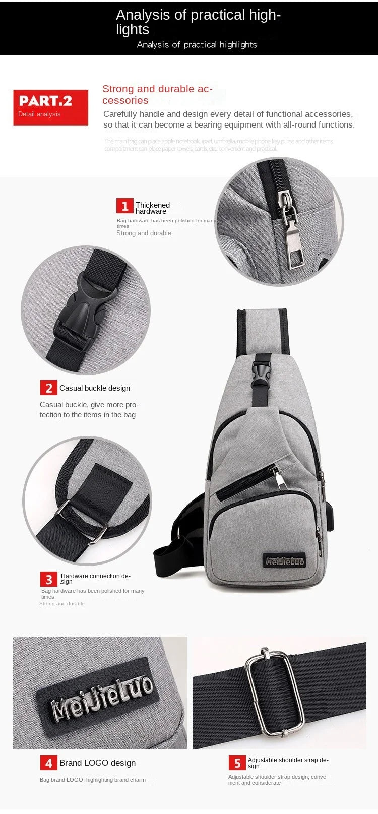 Fashion Casual Crossbody Bag Small Men's Shoulder Bag Men Diagonal Backpack Messenger Phone Bag Boy Fanny Chest Pack New-8