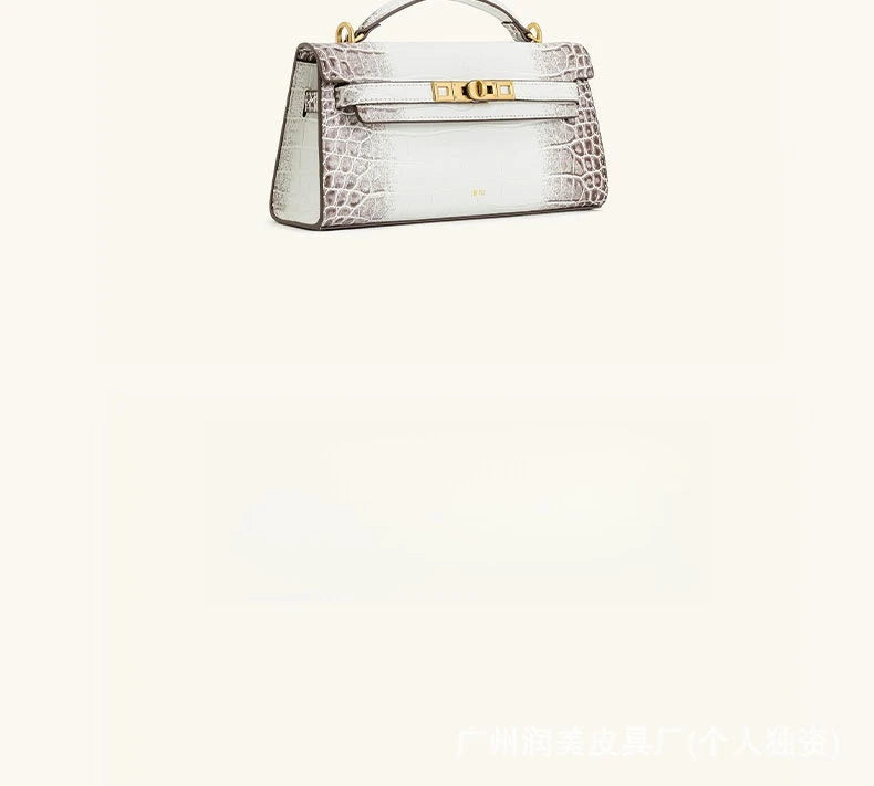 JW PEI Noor Women's Croc Embossed Leather Top Handle Bag Mini Crossbody Purse Elegant Structured Satchel Handbag Quiet Luxury Fashion-10