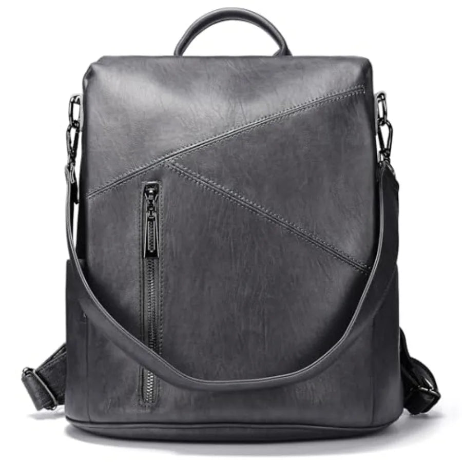 Backpack, Fashion Casual Travel PU Leather Daypack Bag Shoulder Rucksack Handbags for Women HB041-14