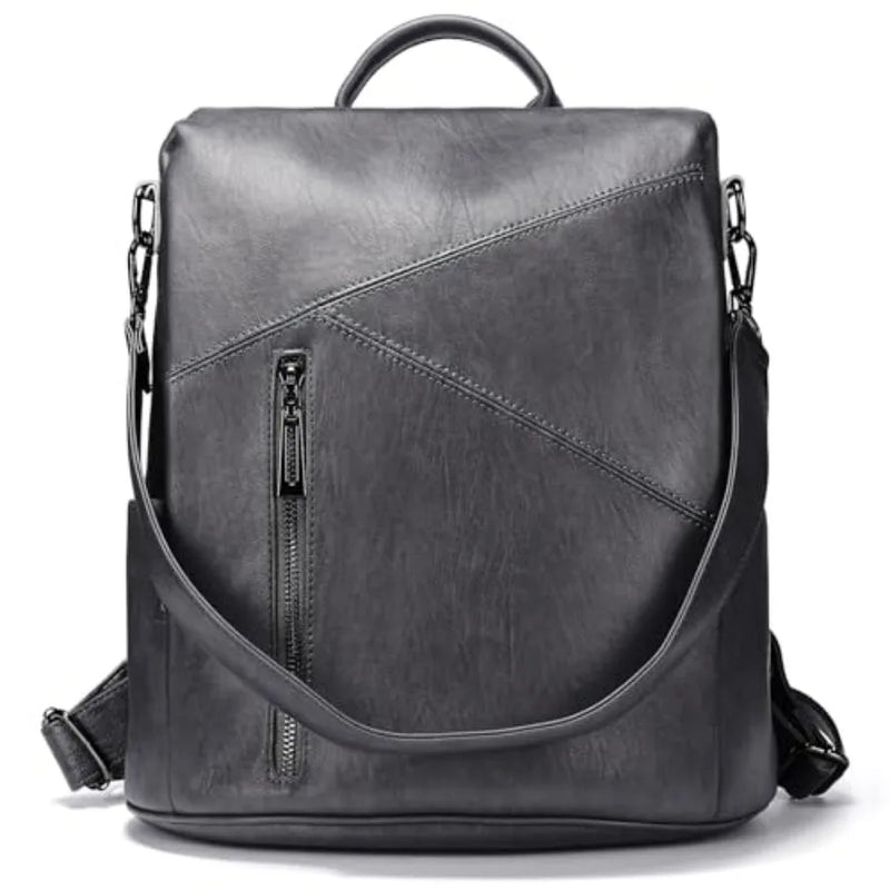 Backpack, Fashion Casual Travel PU Leather Daypack Bag Shoulder Rucksack Handbags for Women HB041-14