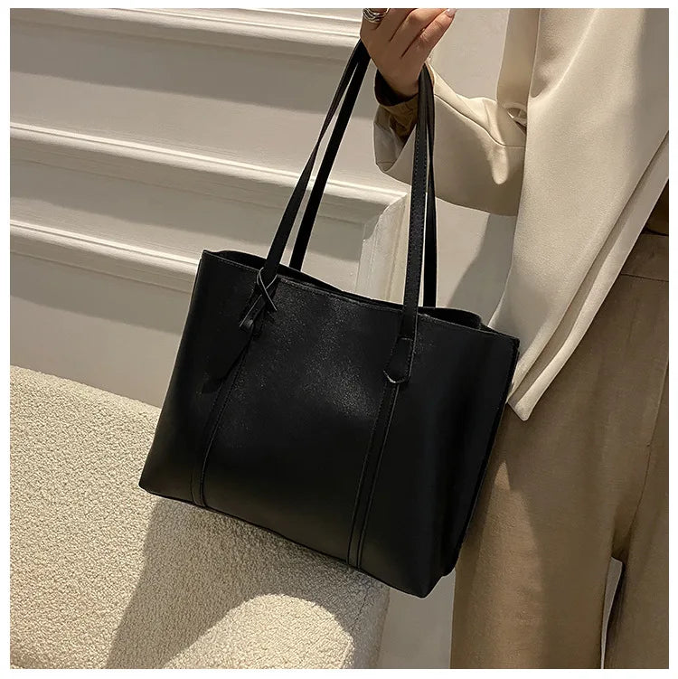 Large Capacity Women's Bag, New Soft Leather Tote Bag, Casual and Versatile Single Shoulder Bags for Woman Korean Style Handbags-42