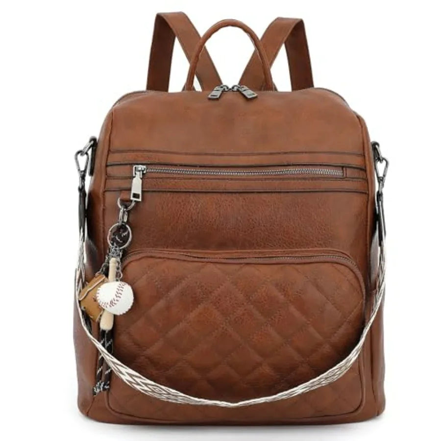 Backpack Purse for Women Large Leather Convertible Backpack Ladies Shoulder Bag Fashion Backpack Handbags for Travel and Work-1