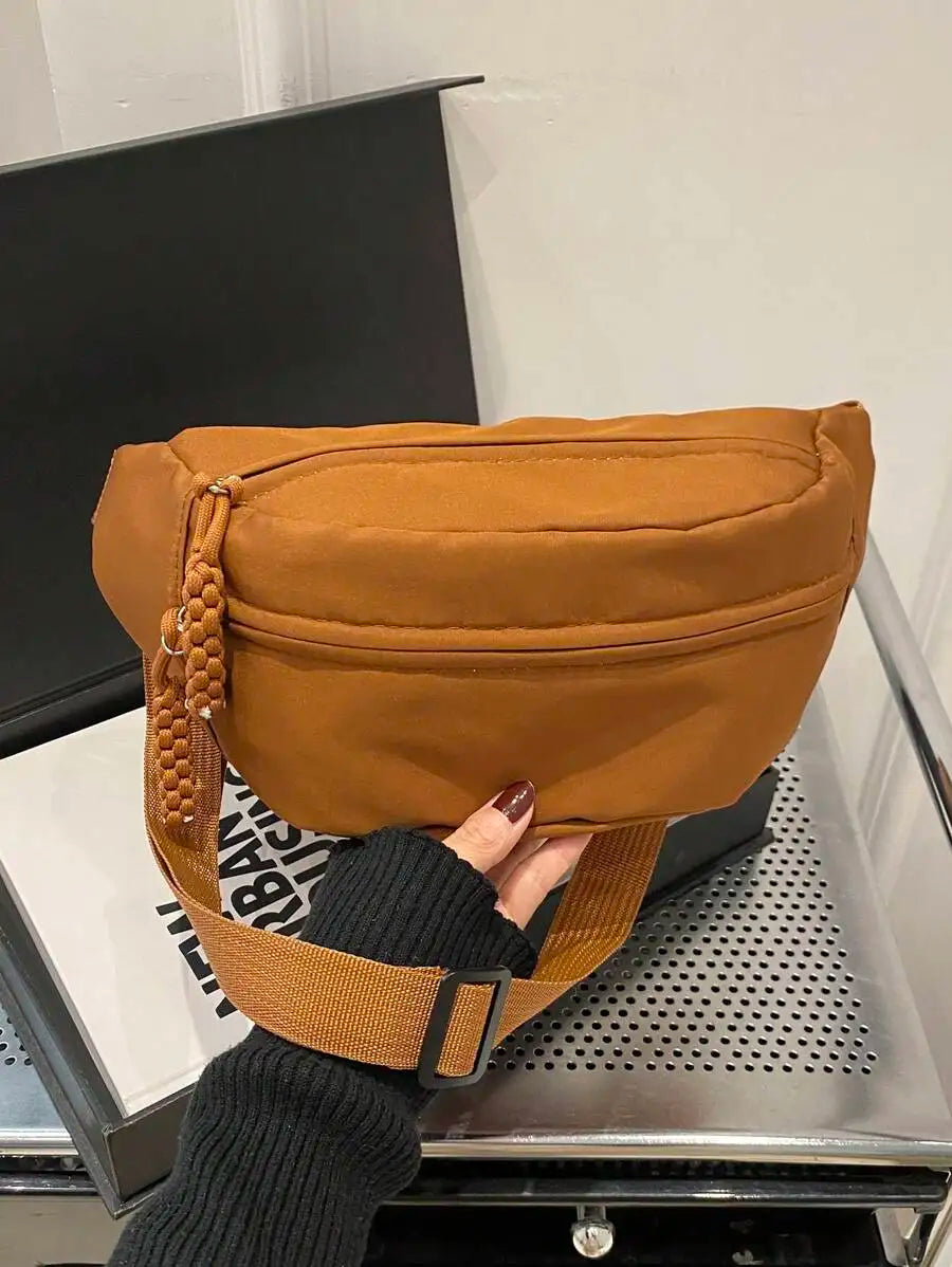 Fashionable Nylon Crossbody Bag, Solid Color Shoulder Bag, Women's Casual Crossbody Bag Suitable For Outdoor Sports-29