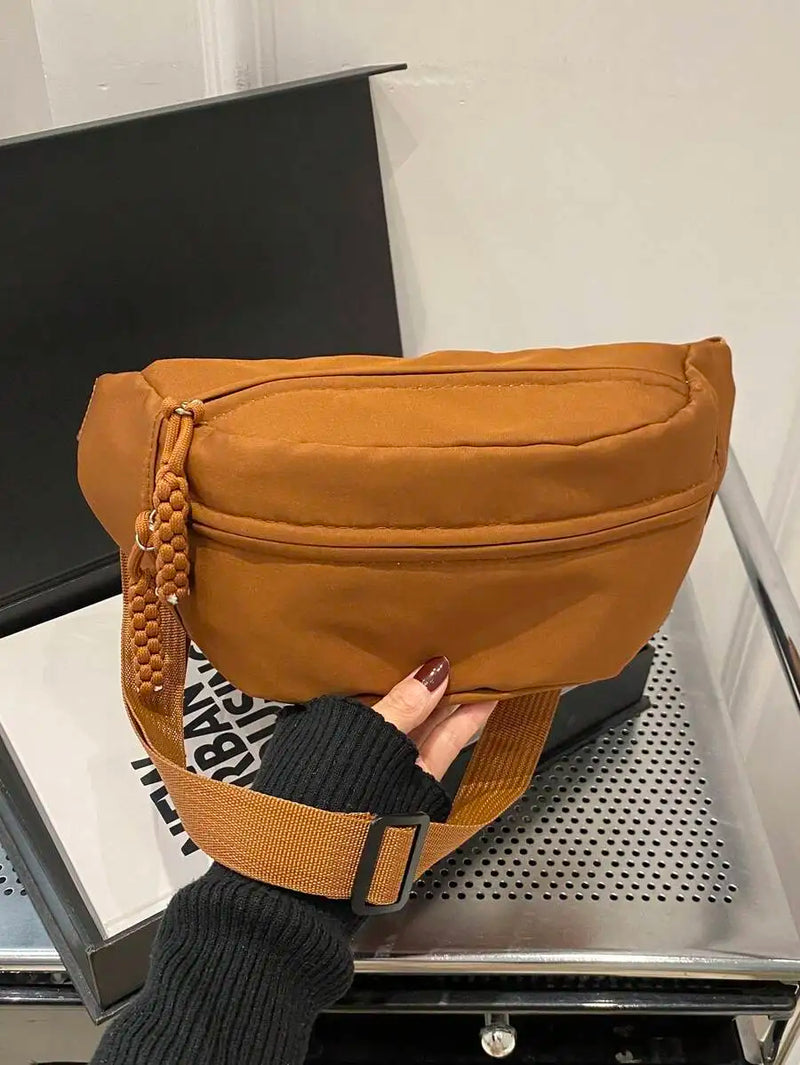 Fashionable Nylon Crossbody Bag, Solid Color Shoulder Bag, Women's Casual Crossbody Bag Suitable For Outdoor Sports-29