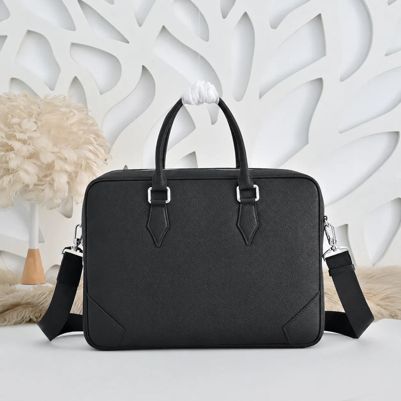 Luxury Mens Top-Handle Bags Classic Business Briefcase for Men Daily Office Work Handbags Cowhide Leather Travel Messenger Bags-7