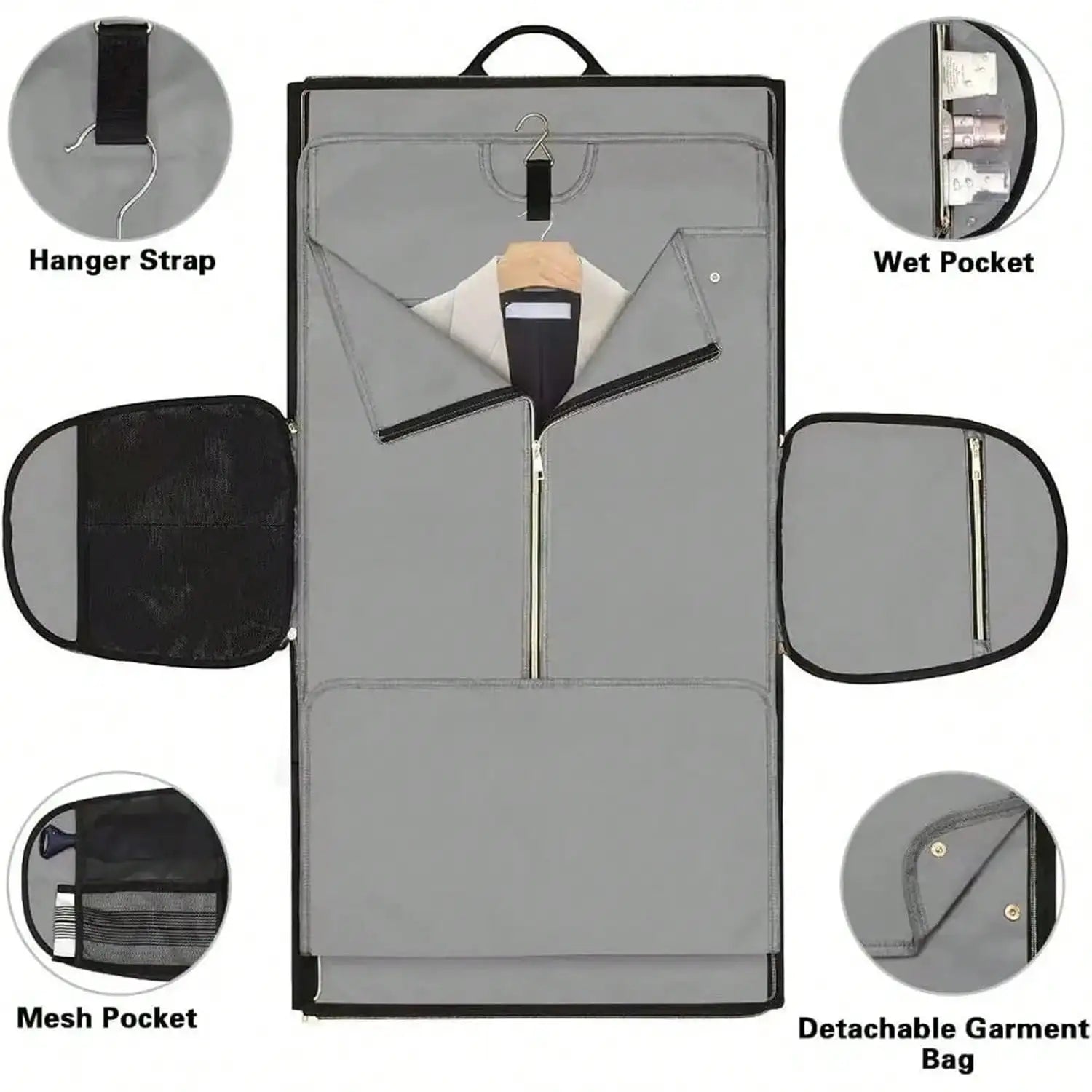 Convertible Multifunctional Travel Bag Large Capacity Portable Duffel Bag Wear-Resistant Suit Bag-3