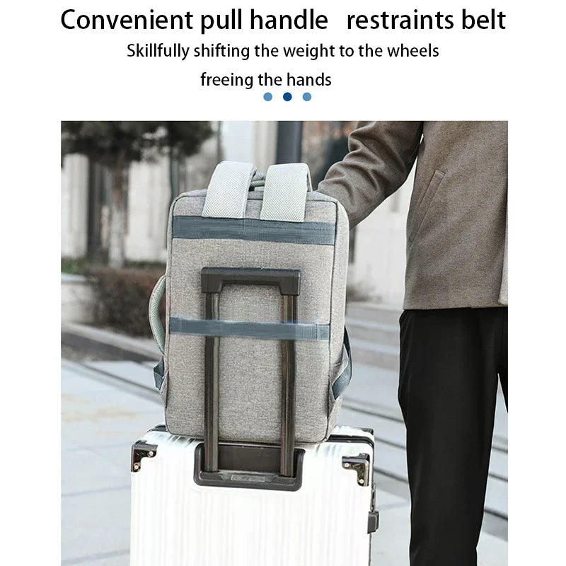 Ergonomic Laptop Backpack 14-17 Inch Notebook Daypack Office Daily Breathable Multi Pocket Lightweight Storage Bag-9