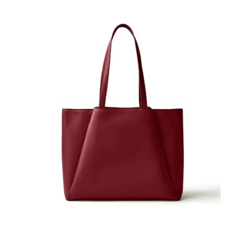 Work Tote Bags for Women 15.6 Inch - Laptop Tote Bag with Zip Compartments - Large PU Leather Office Purse Computer Briefcase-15