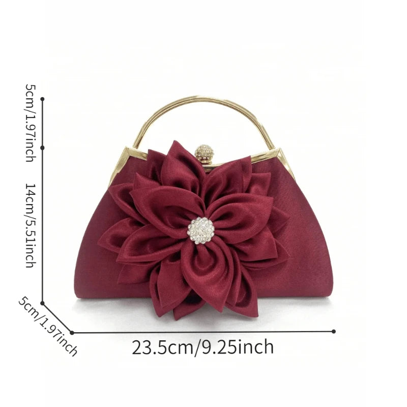 New Classic Vintage Flower Evening Bag Ladies Clutch Bag Banquet Bag Wedding Party Women's Bag-2