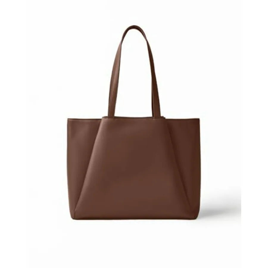 Work Tote Bags for Women 15.6 Inch - Laptop Tote Bag with Zip Compartments - Large PU Leather Office Purse Computer Briefcase-7