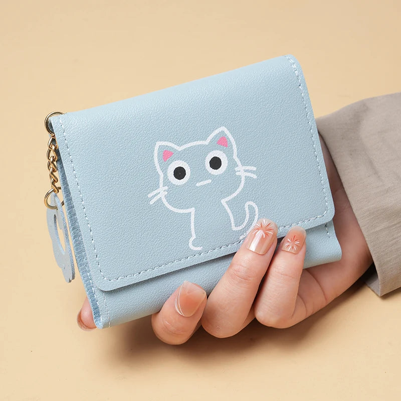 New Short-style Purse Female Fashion Small Student Pocket Purse Cute Large Capacity Multi-card Wallet-8