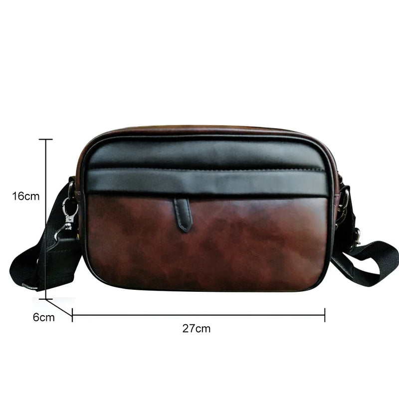 Business Shoulder Bag for Men PU Leather Messenger Bag Male Casual Sling Belt Crossbody Bags Man Design Handbag Purse Men's Bag-11