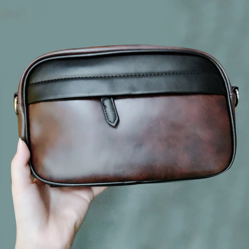 Business Shoulder Bag for Men PU Leather Messenger Bag Male Casual Sling Belt Crossbody Bags Man Design Handbag Purse Men's Bag-8