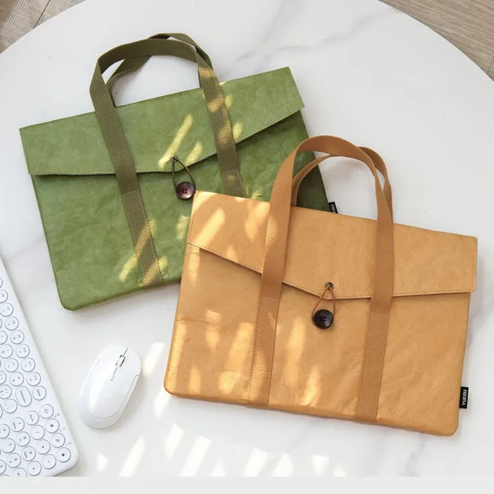 Laptop Hand Briefcase 14.56 Inch Leather Bag Business Travel Document Storage Universal Laptop