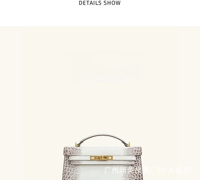 JW PEI Noor Mini Leather Top Handle Handbag Women's Crocodile Embossed Crossbody Purse Elegant Luxury Style Satchel Shoulder Bag-10