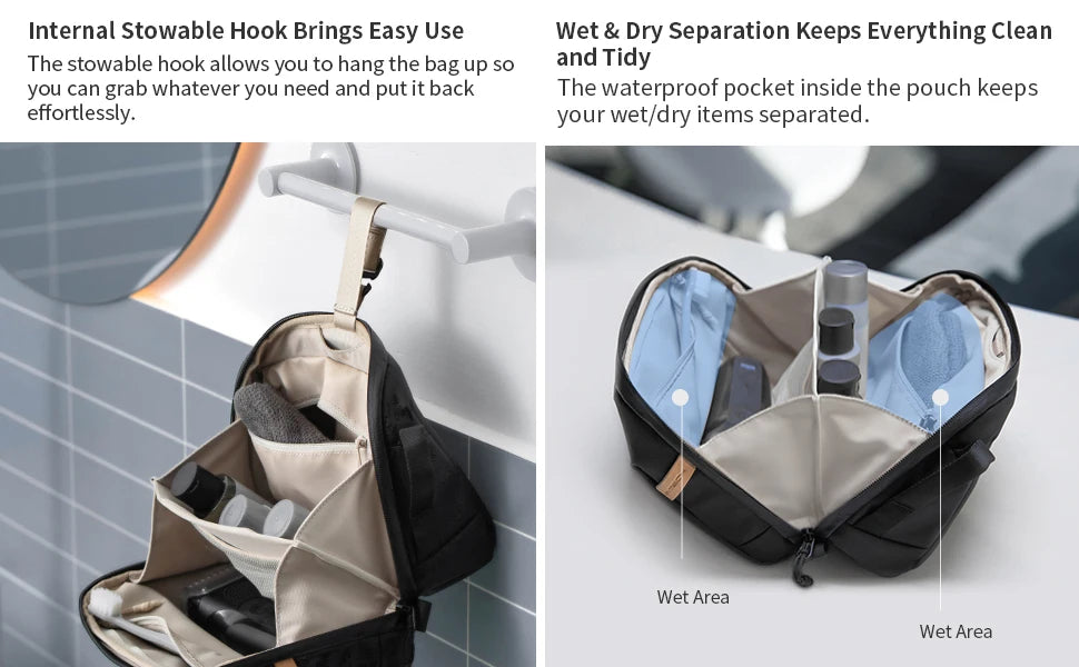 PGYTECH Wash Pouch travel Bag Hanging  Waterproof Dopp Kit for Toiletries & Cosmetics-9