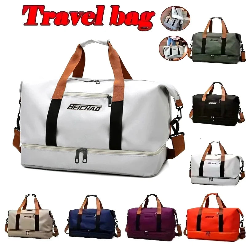 Travel Gym Bag Short-distance Luggage Portable Fitness Bags Shoulder Crossbody Chest Bag Handbags Duffle Carry On Weekender Bag-9