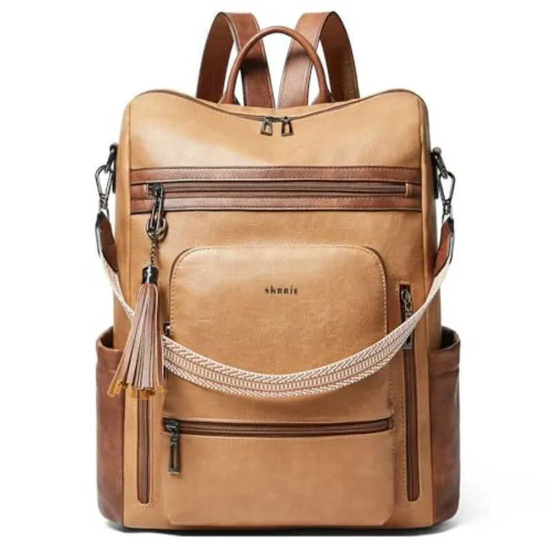 Vegan Leather Laptop Backpack for Women 15.6 inch Work Backpack Fashion Travel Backpack Purse for Travel College Work-22