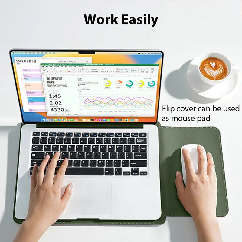 Business Travel Briefcase 11-16 Inch Laptop Sleeve Case PU Cover Notebook Protective Pouch Laptop Case Cover Non-Magnetic-3