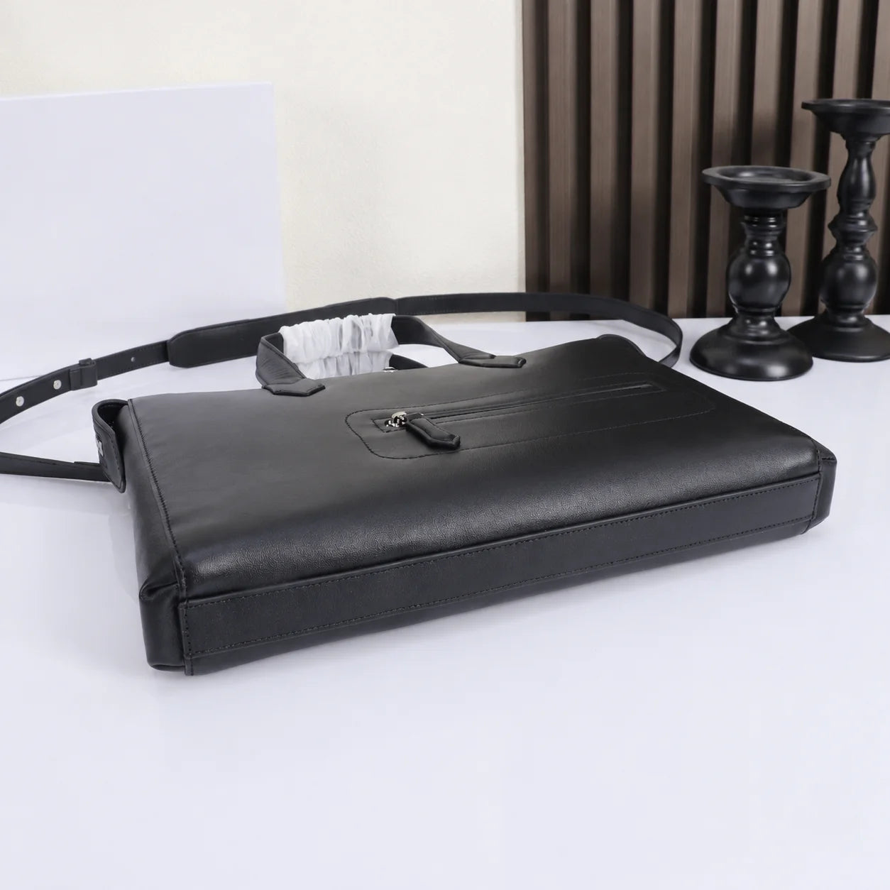 Luxury Men's Top-Handle Bags Smooth Leather Men Briefcase Fashion Handbag Business Office Shoulder Crossbody Bag Useful Male Work Laptop Bag-6