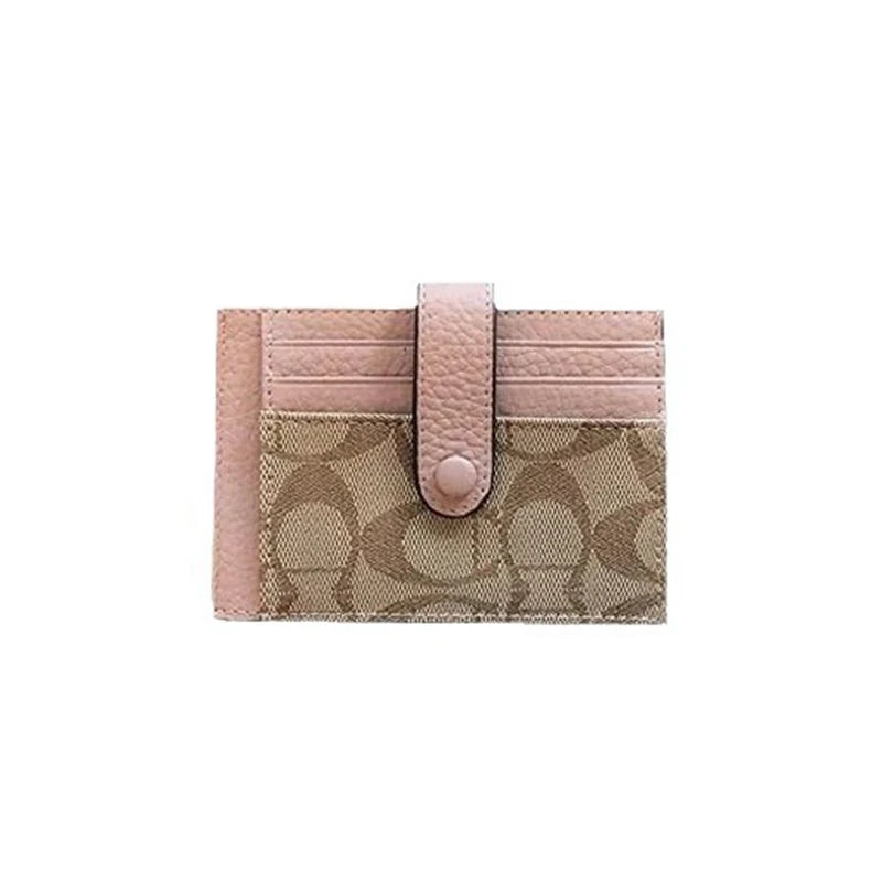 Monogram Ultra-thin Ins Style Card Holder Fashion Mini Short Envelope For Women Appliques Card&ID Wallet Credit Card Purse-4