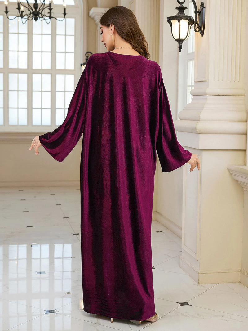 Embroidered Abaya Kaftans for Women Modern Elegant Dubai Moroccan Dubai Kaftan Dresses Abaya for Women Muslim Dress-27