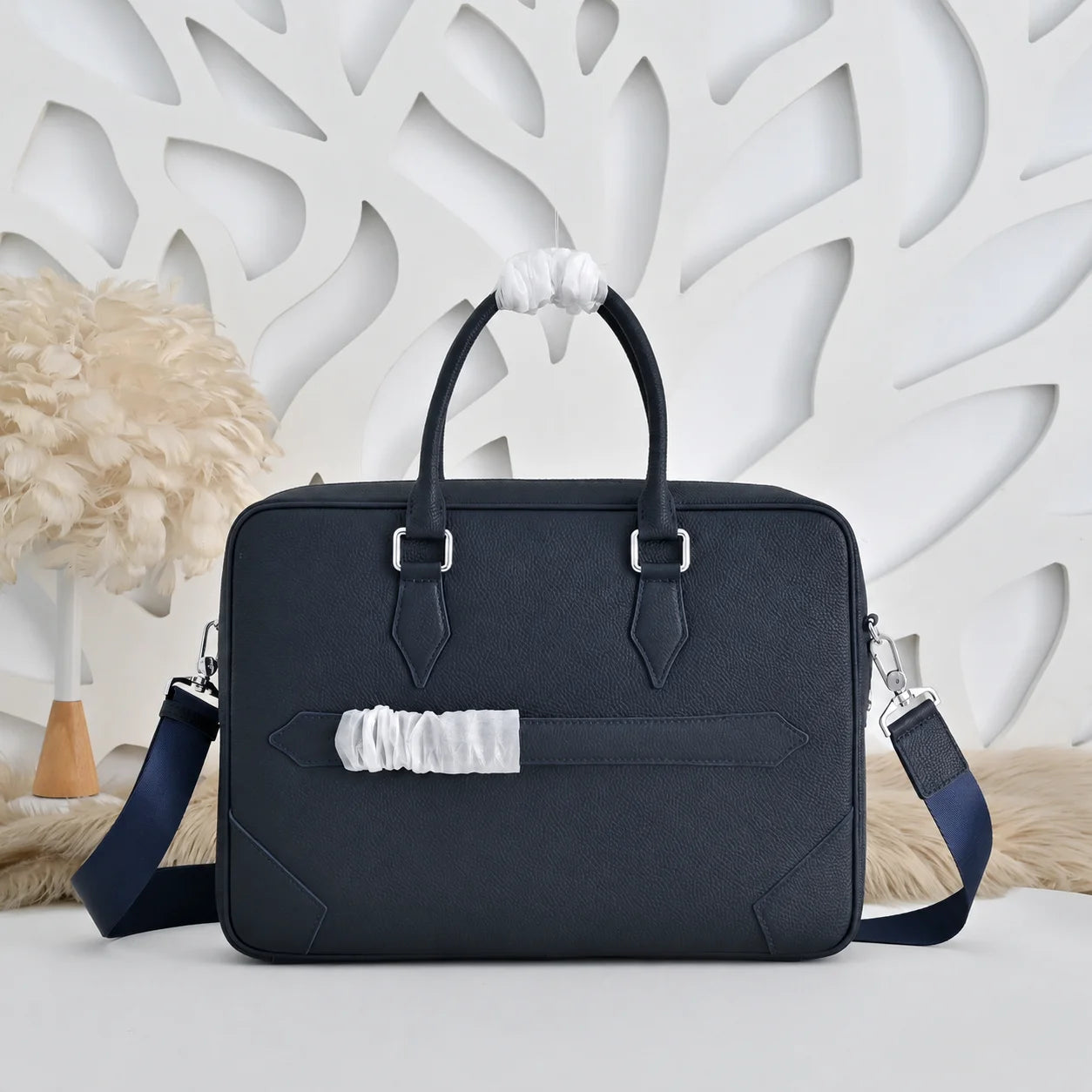 Luxury Mens Top-Handle Bags Classic Business Briefcase for Men Daily Office Work Handbags Cowhide Leather Travel Messenger Bags-12