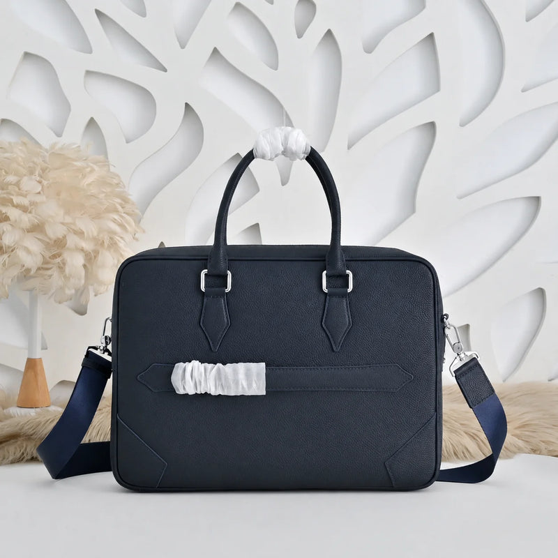 Luxury Mens Top-Handle Bags Classic Business Briefcase for Men Daily Office Work Handbags Cowhide Leather Travel Messenger Bags-12