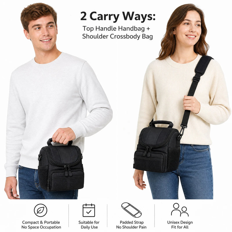 Ultimate Travel Essential Camera Case, Protective Digital Camera Case for Nikon SLR DSLR, Waterproof Lightweight Crossbody Shoulder Bag for D40, Travel Photography Must-Have Accessory, Large Capacity Travel Gear for Photograp-7
