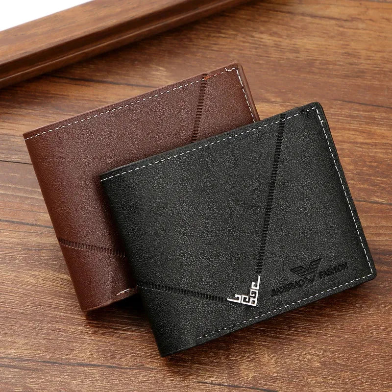 Slim Leather Wallet for Men RFID Blocking Bifold Front Pocket Wallet Minimalist Credit Card Holder Cash Money Clip-3