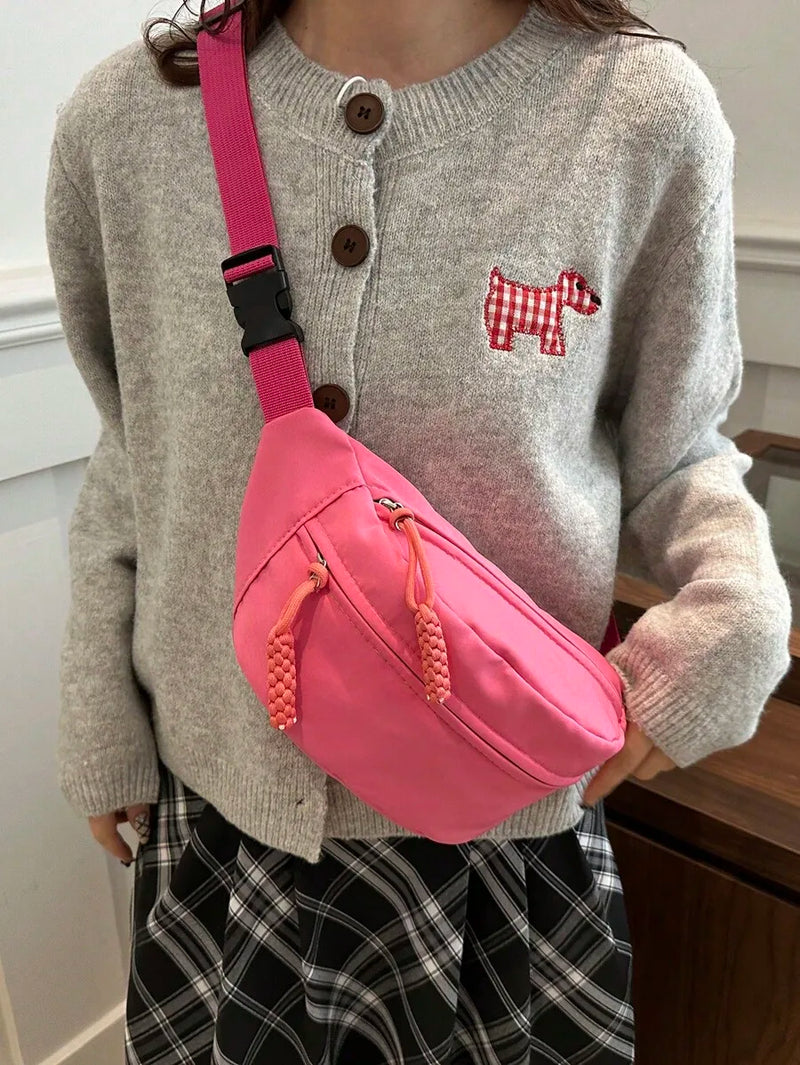 Fashionable Nylon Crossbody Bag, Solid Color Shoulder Bag, Women's Casual Crossbody Bag Suitable For Outdoor Sports-20