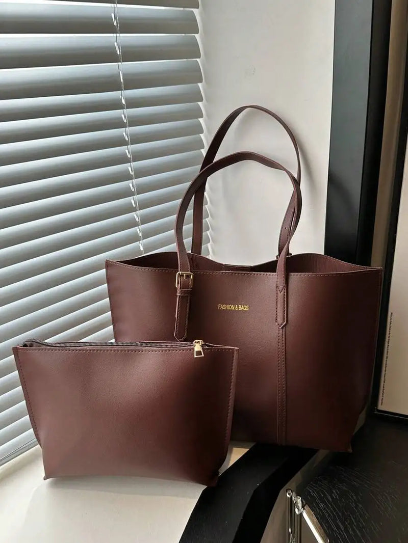 Lightweight Crocodile Embossed Tote Bag With Zipper Coin Purse For Women Business Casual Use-17