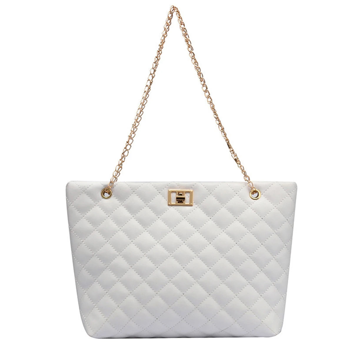 Tote Bags for Women PU Leather Diamond Lattice Handbag Personality Large Capacity Underarm Shoulder Bag Designer Bag-8