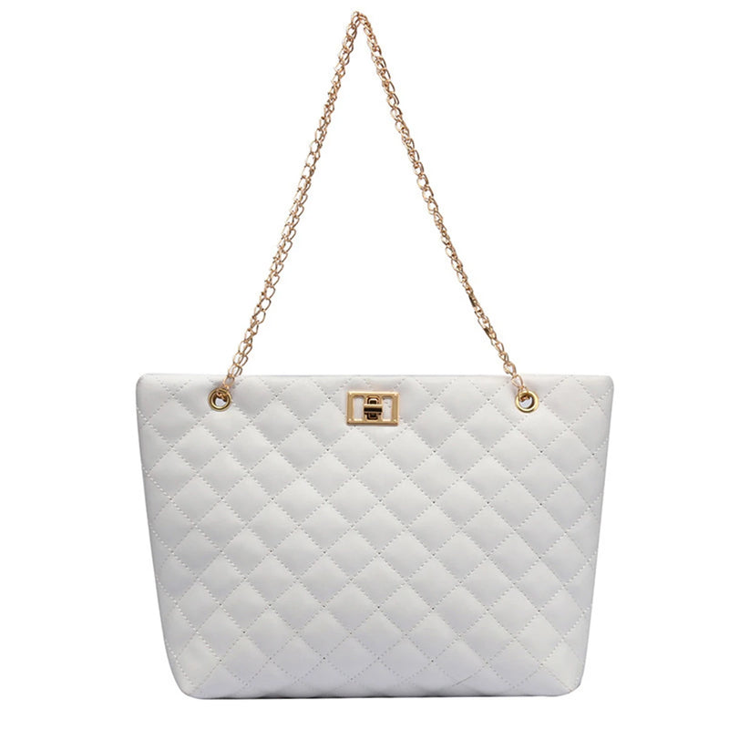 Tote Bags for Women PU Leather Diamond Lattice Handbag Personality Large Capacity Underarm Shoulder Bag Designer Bag-8