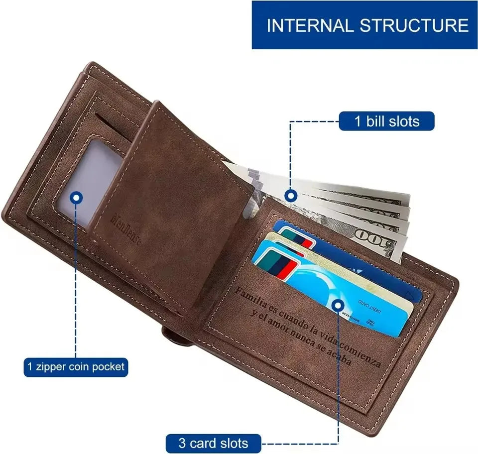 Custom Picture & Text Wallet Men's Engraved Photo Wallets Personalized Birthday Christmas Father's Day Gifts for Him Husband-3