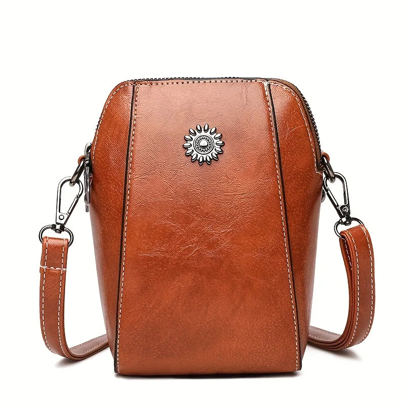 Vertical Phone Crossbody Bag Soft Leather Adjustable Shoulder Strap Mini Capacity Single Pocket Simple Fashion Daily Mobile Storage Purse For Women-20