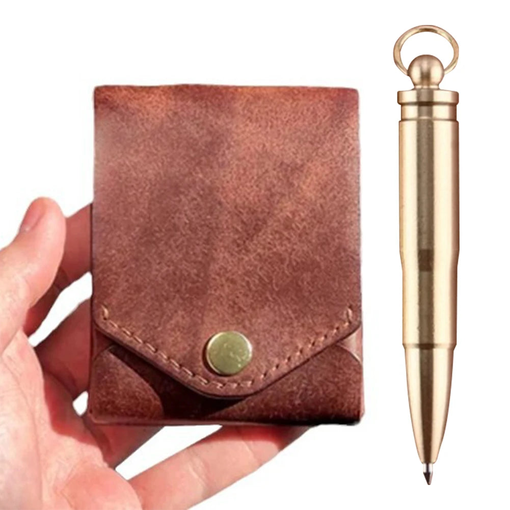 Money Wallet Bi-Fold ID Card Clip Case Complimentary Fountain Pen Slim Minimalist Wallet for Daily Commuting Business and Travel-10
