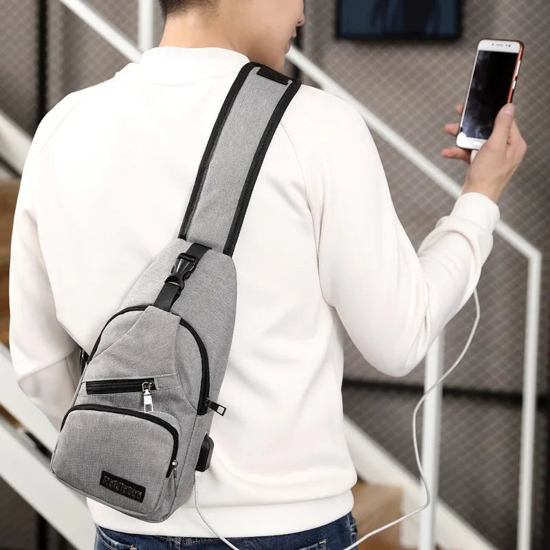 Fashion Casual Crossbody Bag Small Men's Shoulder Bag Men Diagonal Backpack Messenger Phone Bag Boy Fanny Chest Pack New-2