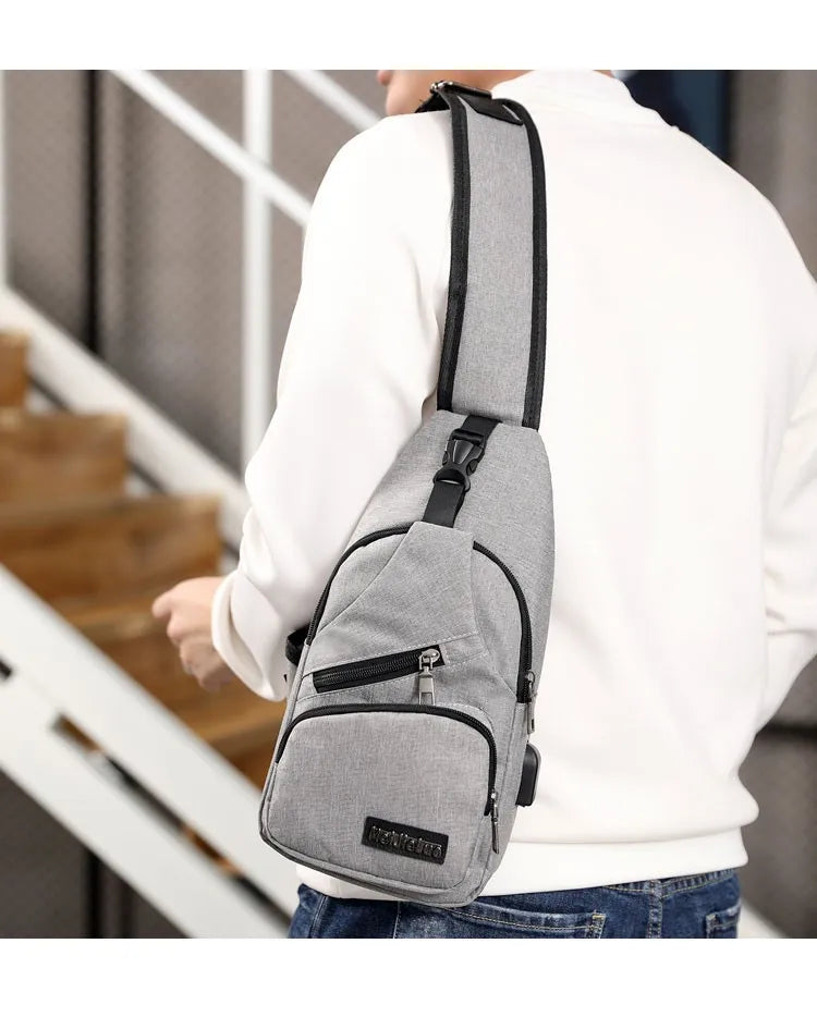 Fashion Casual Crossbody Bag Small Men's Shoulder Bag Men Diagonal Backpack Messenger Phone Bag Boy Fanny Chest Pack New-19