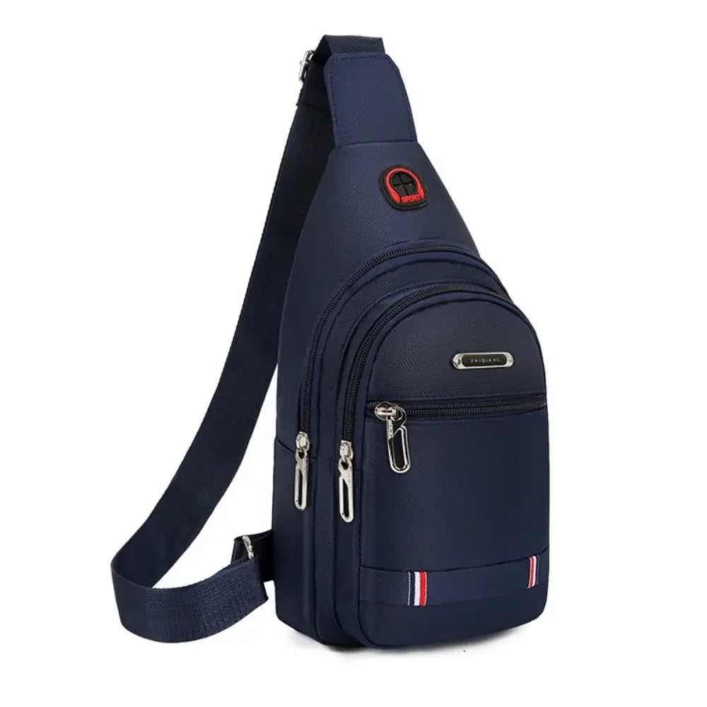 Black Grey Brown Men Messenger Bags New Rectangle Oxford Cloth Men Crossbody Bag USB Charge Shoulder Bag Male 3 Zipper Bag-11