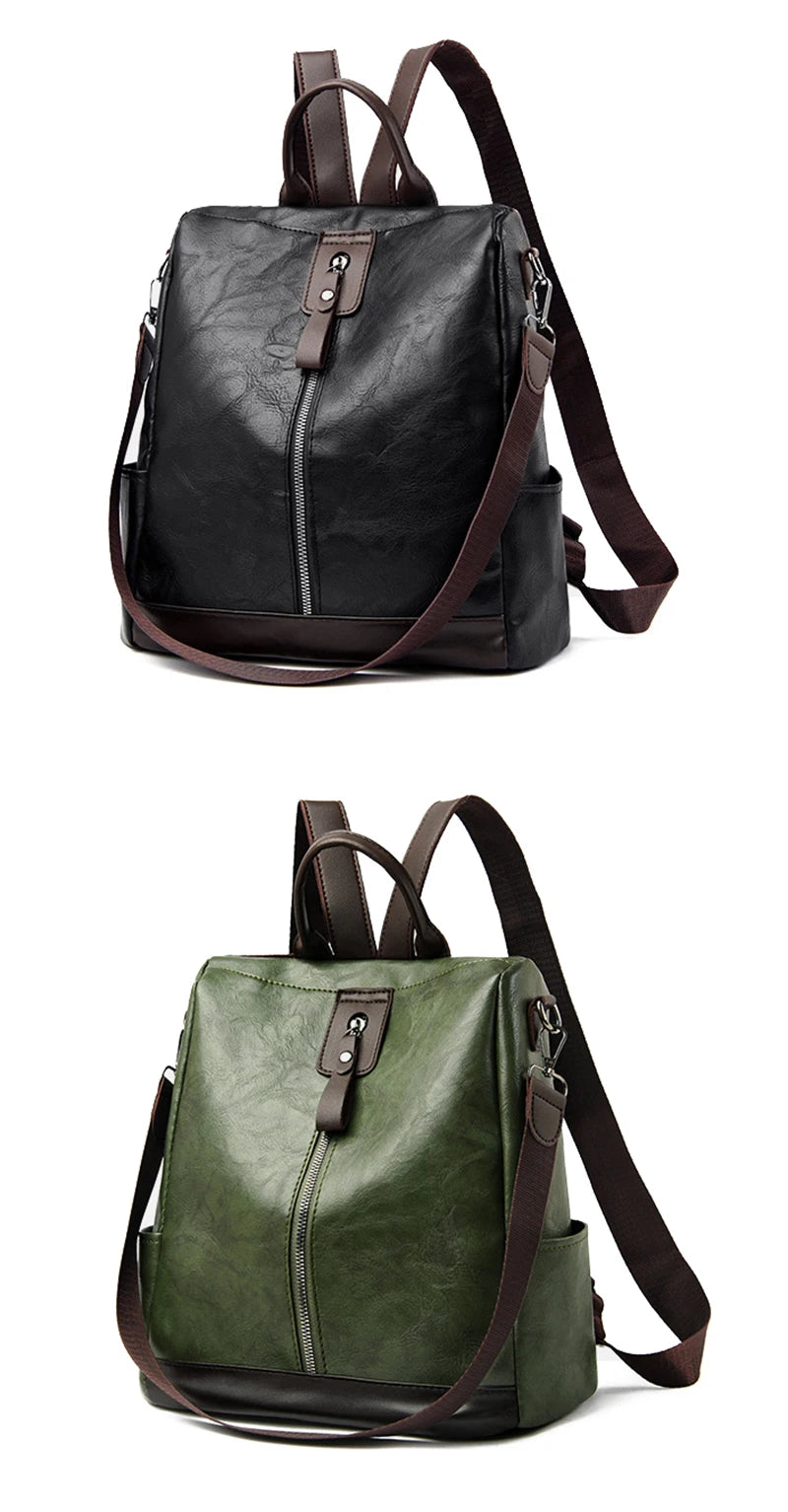 Backpack Large Capacity Anti-theft PU Leather Adjustable Straps Travel Work Women Elegant Luxury Fashion-17