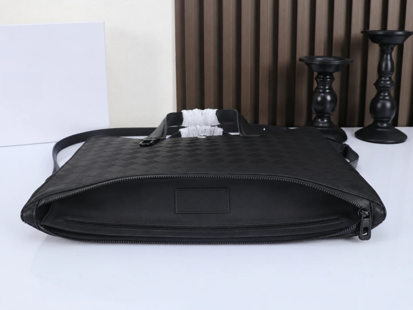 Men's Top-Handle Bags Luxury Designer Briefcase Genuine Leather Laptop Messenger Bag Slim Woven Crossbody Document Portfolio Male Office Handbag-12