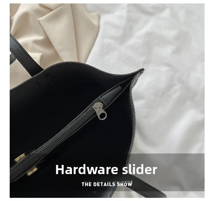 Large Capacity Women's Bag, New Soft Leather Tote Bag, Casual and Versatile Single Shoulder Bags for Woman Korean Style Handbags-10