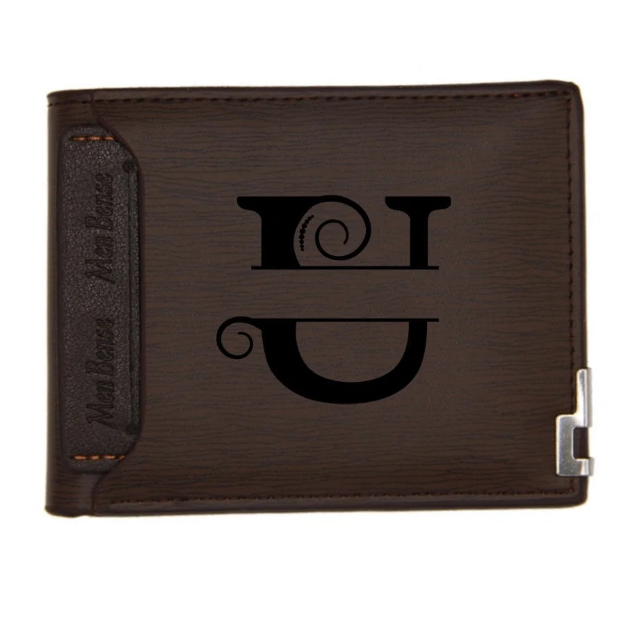 Personalized Wallet for Men Custom Wallets for Men Engraved Letter Name Leather Wallet Bifold Custom Gifts for Dad/Husband-26