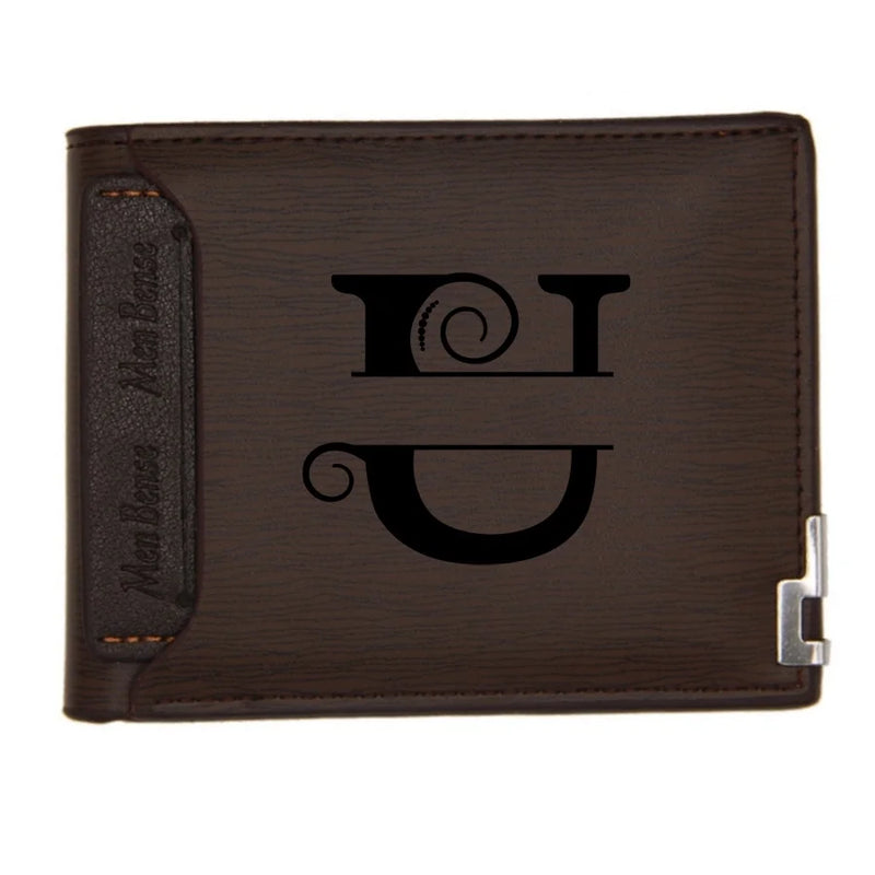 Personalized Wallet for Men Custom Wallets for Men Engraved Letter Name Leather Wallet Bifold Custom Gifts for Dad/Husband-26