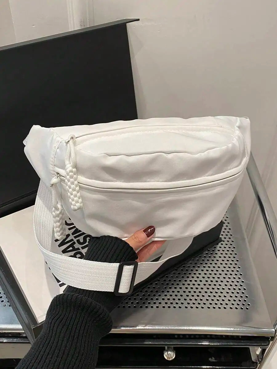 Fashionable Nylon Crossbody Bag, Solid Color Shoulder Bag, Women's Casual Crossbody Bag Suitable For Outdoor Sports-21