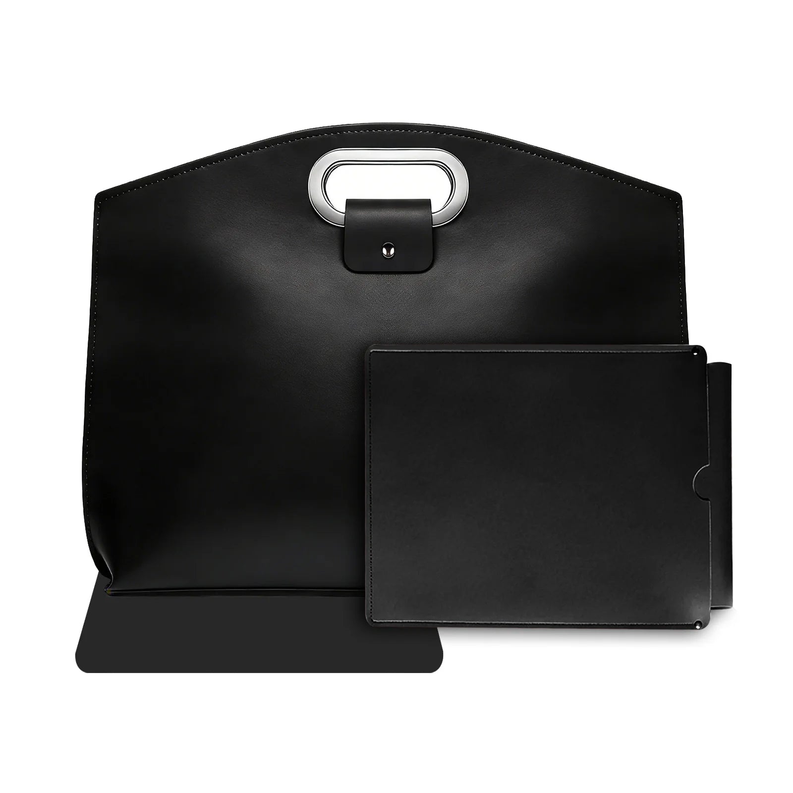 Faux Leather Laptop Tote Bag Water Resistant Wrinkle Resistant 14-16 Inch Computer Handbag Elegant Metal Handle Multi Use Office Work Briefcase Lightweight Commuter Daily Carry Shoulder Bag for Workplace Business Travel-9