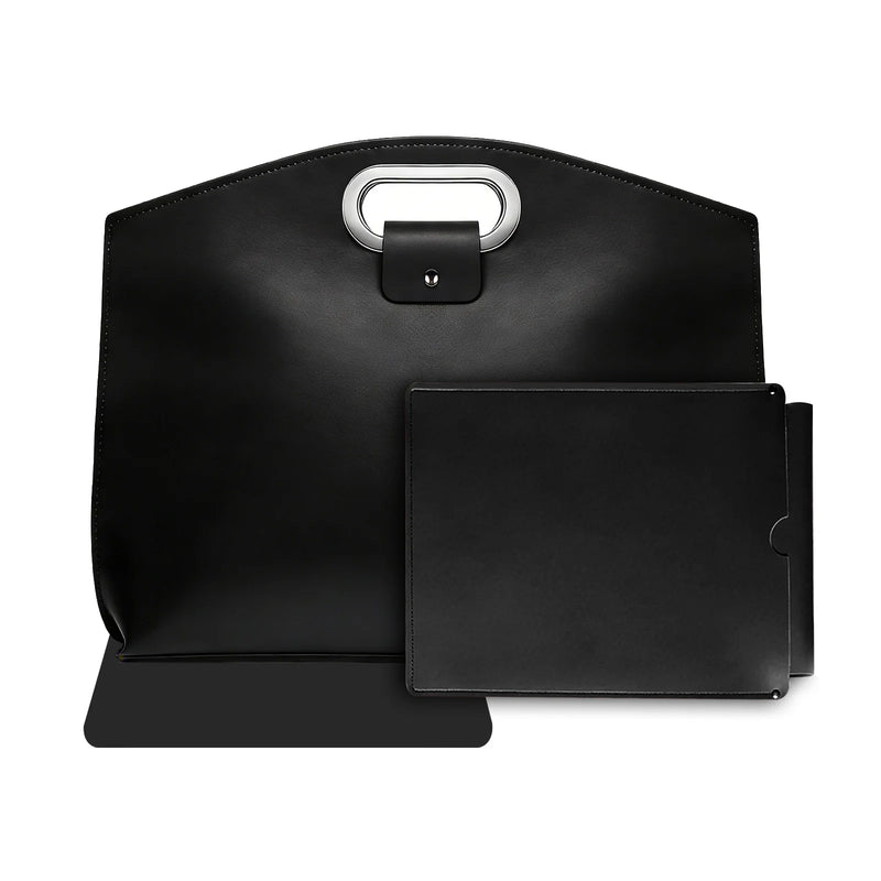 Faux Leather Laptop Tote Bag Water Resistant Wrinkle Resistant 14-16 Inch Computer Handbag Elegant Metal Handle Multi Use Office Work Briefcase Lightweight Commuter Daily Carry Shoulder Bag for Workplace Business Travel-9