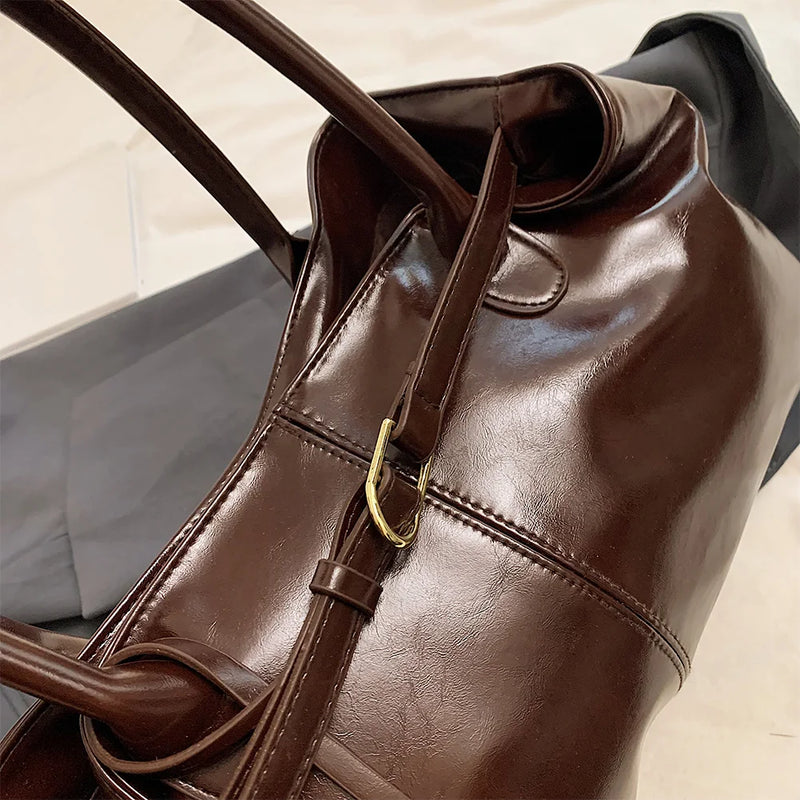 PU Leather Hobo Handbag Slouchy Top Handle Bag Fashion Work Bags Large Satchel Bag for Women Work Shopping Travel-5